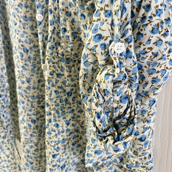 Anthropologie Faithfull The Brand Dahlia Button Down Shirt Blouse Small Floral - Picture 13 of 14